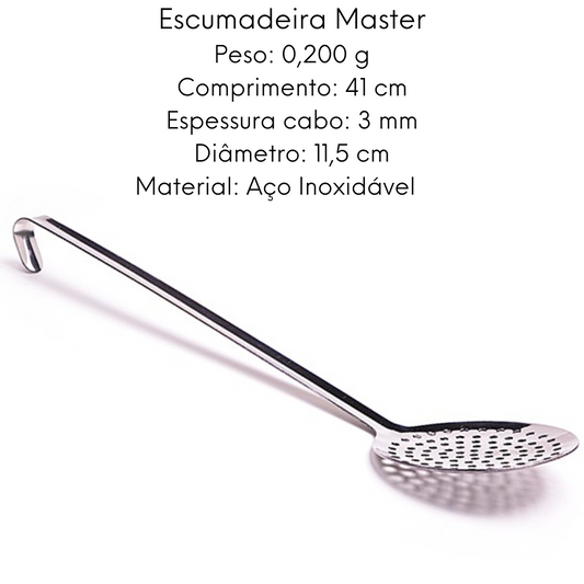 Escumadeira Master Hercules 41cm Inox Profissional