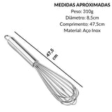 Batedor De Ovos Hercules 47cm Inox Hercules