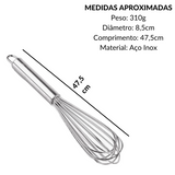 Batedor De Ovos Hercules 47cm Inox