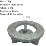 Fogareiro M 21cm Em Pedra Sabão