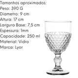 Taça De Vidro Coração Lyor Lyor
