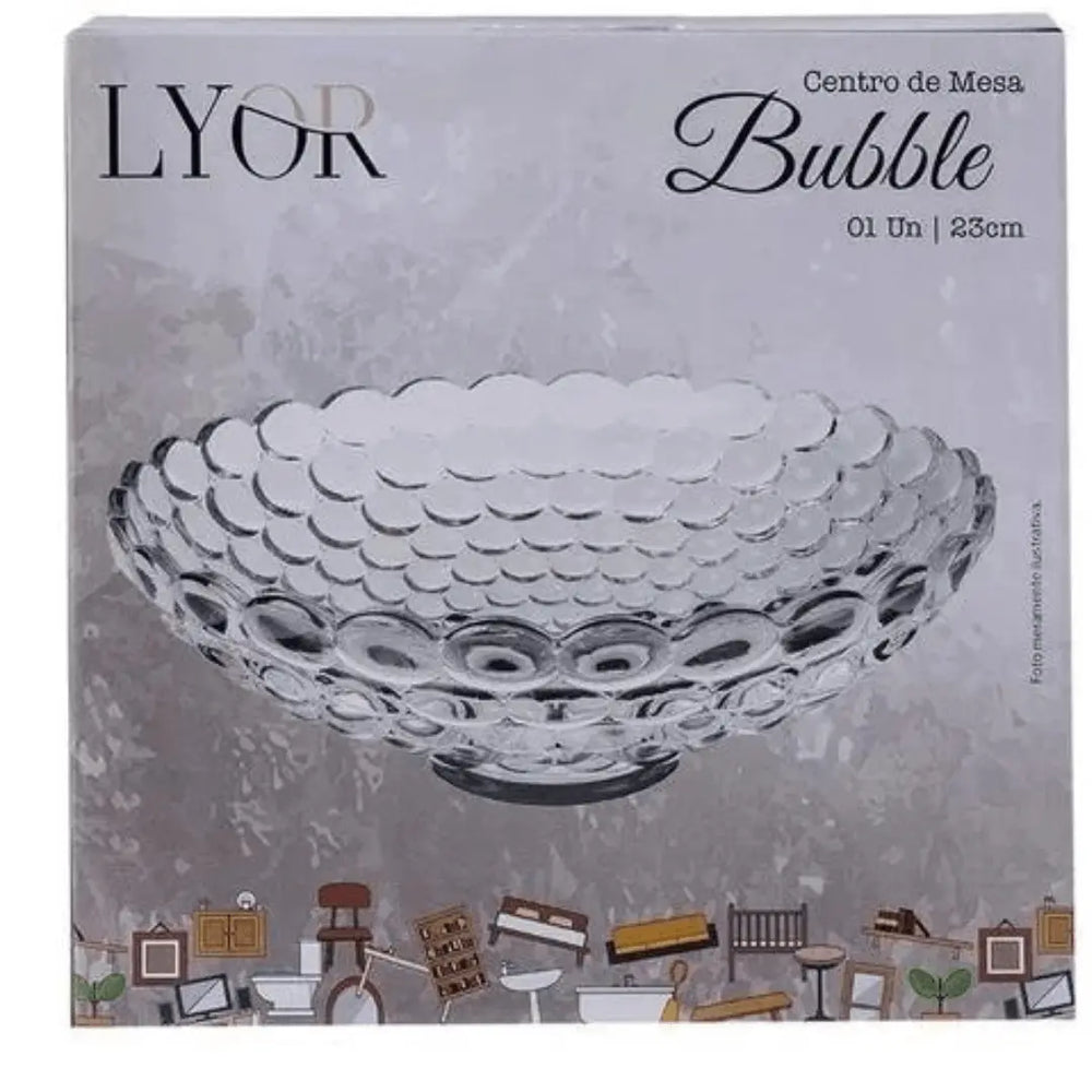 Centro De Mesa Cristal Bubble Lyor Vidro Lyor
