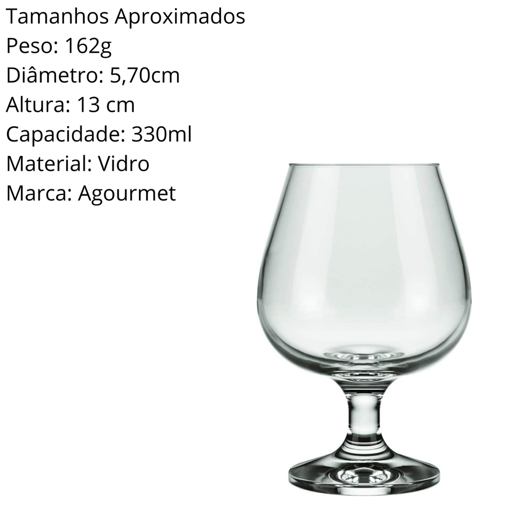 Taça Conhaque Windsor 330 ML Vidro Nadir